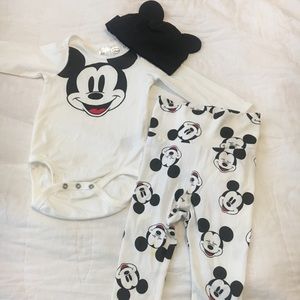 Disney Mickey Mouse Baby 3 piece set  4-6 months